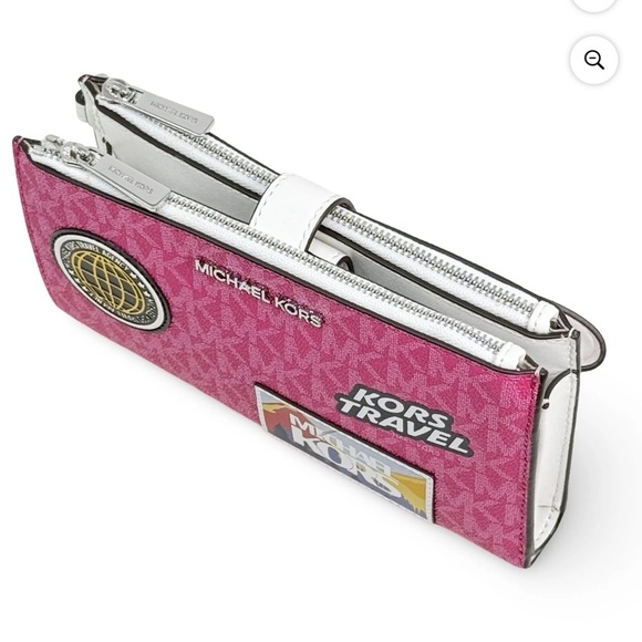 NWT Michael Kors Jet Set Travel Wristlet (Dragonfruit) - Picture 5 of 8
